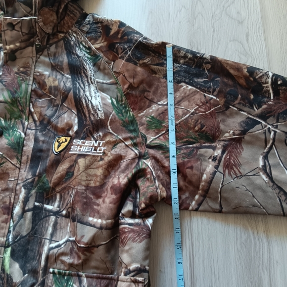 Realtree Scent Shield Camo Rain Blocker Coat Hooded Scent Blocker Hunting 2XL - Picture 7 of 16